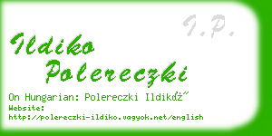 ildiko polereczki business card